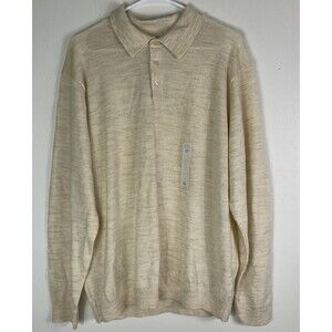 Turnbury Men’s Extra Fine Merino Wool Popover Sweater L Grandpa Literary Preppy